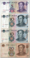 Kína 2005. 5Y + 10Y (2x) + 20Y T:F China 2005. 5 Yuan + 10 Yuan (2x) + 20 Yuan C:F - Sin Clasificación