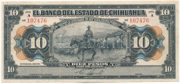 Mexikó / El Banco Del Estado De Chihuahua 1913. 10P T:F Ceruzás Firka Mexico / El Banco Del Estado De Chihuahua 1913. 10 - Ohne Zuordnung