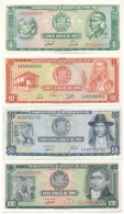 Peru 1974-1975. 5S-100S (4xklf) T:UNC-F Peru 1974-1975. 5 Soles De Oro - 100 Soles De Oro (4xdiff) C:UNC-F - Non Classificati