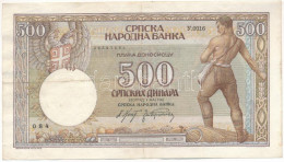 Szerbia / Német Megszállás 1942. 500D T:F Szép Papír Serbia / German Occupation 1942. 500 Dinara C:F Fine Paper Krause P - Non Classés