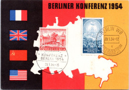 Berliner Konferenz 1954 (Stempel: Berlin W 8 Pressezentrum 1954) - Autres & Non Classés