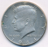 Amerikai Egyesült Államok 1964. 1/2$ Ag "Kennedy" T:XF Patina USA 1964. 1/2 Dollar Ag "Kennedy" C:XF Patina Krause KM#20 - Ohne Zuordnung