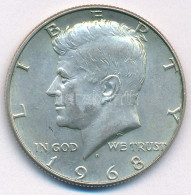 Amerikai Egyesült Államok 1968D 1/2$ Ag "Kennedy" T:AU Patina, Kis Karc USA 1968D 1/2 Dollar Ag "Kennedy" C:AU Patina, S - Unclassified