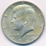 Amerikai Egyesült Államok 1968D 1/2$ Ag "Kennedy" T:AU Patina USA 1968D 1/2 Dollar Ag "Kennedy" C:AU Patina Krause KM#20 - Ohne Zuordnung