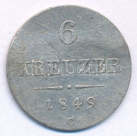 Ausztria 1849C 6kr Ag T:VF,F Hajlott Lemez Austria 1849C 6 Kreuzer Ag C:VF,F Bent Coin Krause KM#2200 - Non Classés