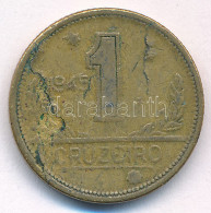 Brazília 1945. 1C Al-bronz Szignó Nélkül, Technológiai Hibás Veret (verőtő-repedés, Félrevert) T:F Brazil 1945. 1 Cruzei - Unclassified