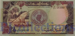 SUDAN 20 POUNDS 1991 PICK 47 AUNC - Soedan