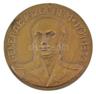 Lengyelország 1928. "Bem József Tábornok 1794-1850" Bronz Emlékérem, Eredeti, Bordó "Mennica Państwowa W Warszawie (Vars - Unclassified