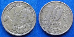 BRAZIL - 10 Centavos 1998 "Pedro I" KM# 649.2 Monetary Reform (1994) - Edelweiss Coins - Brésil