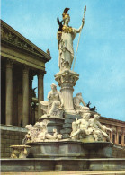 VIENNA, PARLIAMENT, PALLAS ATHENE, ARCHITECTURE, FOUNTAIN, STATUE, AUSTRIA, POSTCARD - Wien Mitte