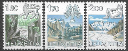 1983 Schweiz Mi. 1242-4 **MNH  Tierkreiszeichen Und Landschaften - Nuovi