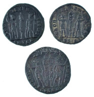Római Birodalom / I. Constantinus ~330-335. Follis (3db: Konstantinápoly, Thesszaloniki, Siscia) T:XF,VF Roman Empire /  - Ohne Zuordnung