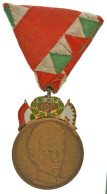 1948. "48-as Díszérem" Részben Zománcozott Bronz Kitüntetés Mellszalagon T:AU Hungary 1948. "Medal Of Honour Commemorati - Non Classés