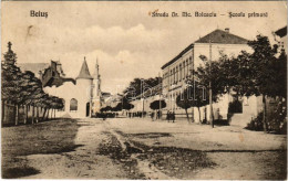 T2/T3 1924 Belényes, Beius; Strada Dr. Nic. Bolcaciu, Scoala Primara / Utca és Iskola / Street And School (EK) - Unclassified