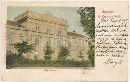 T2/T3 1902 Csíkszereda, Miercurea Ciuc; Megyeháza. Szvoboda József Kiadása / County Hall (fl) - Unclassified