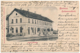 T2/T3 1901 Csíkszereda, Miercurea Ciuc; Vasútállomás. Szvoboda József Kiadása / Railway Station (EK) - Non Classificati