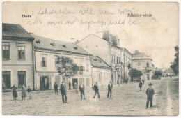 * T2/T3 1906 Dés, Dej; Rákóczy Utca, Berkovits Károly és Frank J. Mózes üzlete, Zsidó üzlet / Street, Shops (with A Jewi - Non Classificati