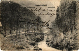 * T3/T4 1906 Herkulesfürdő, Baile Herculane; Csernavölgy, Híd / Cerna River Valley, Bridge (Rb) - Non Classificati