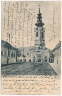 T2/T3 1901 Karánsebes, Caransebes; Görögkeleti Román Templom. H. Rosenfeld Kiadása / Greek Orthodox Romanian Church (fl) - Non Classés