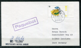HONGKONG - Schiffspost 1980, Paquebot, Navire, Ship Letter, Stempel MS "Flora" Deutsches Rotes Kreuz - Hong Kong - Cartas & Documentos