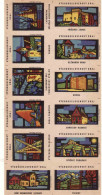 Czechoslovakia - Slovakia 12 Matchbox Labels, East Slovak Region - Bardejov Kežmarok Košice Pieniny Ladomirova Sabinov - Boites D'allumettes - Etiquettes