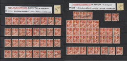 1115 De 1957/1959  - 66 Timbres Oblitérations Diverses - Type MOISSONNEUSE - 6f. Brun-jaune - 6 Scan - 1957-1959 Oogst