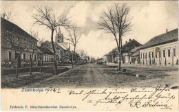 * T2/T3 1904 Zsombolya, Jimbolia; Utca. Perlstein F. Kiadása / Street (Rb) - Ohne Zuordnung