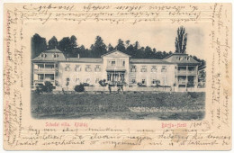 * T3 1906 Bártfafürdő, Bardejovské Kúpele, Bardejov; Schedel Villa, Kilátás. Eschwig Ede F. Kiadása és Hajts Kornél Felv - Ohne Zuordnung