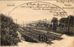 T2/T3 1901 Érsekújvár, Nové Zámky; Pályaudvar, Vasútállomás, Vonatok. Kiadja Conlegner J. és Fia / Railway Station, Trai - Ohne Zuordnung