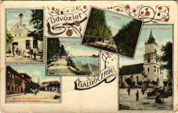 * T3/T4 1910 Galgóc, Frasták, Hlohovec; Malátagyár, Fasor, Részlet A Vág Folyóval, Római Katolikus Templom, Piac, Konth  - Sin Clasificación