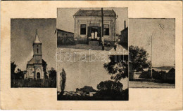 * T3 Ragyolc, Radzovce; Templom, Országzászló, üzlet / Church, Hungarian Flag, Shop (ázott / Wet Damage) - Non Classés