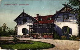 T2/T3 1918 Stubnyafürdő, Túróchévíz, Stubnianske Teplice, Turcianske Teplice; Jeszenszky Villa (kopott Sarok / Worn Corn - Zonder Classificatie
