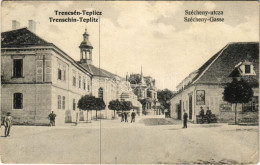 T3 1909 Trencsénteplic, Trencianske Teplice; Szécheny Utca, üzlet. Steiner Samu Kiadása / Street View, Shop (EB) - Non Classificati