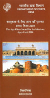 INDIA - 2004 - BROCHURE OF THE AGA  KHAN AWARD FOR ARCHITECTURE AGRA FORT 2004 STAMPS DESCRIPTION AND TECHNICAL DATA. - Cartas & Documentos