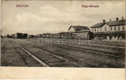 T2/T3 Zólyom, Zvolen; Nagy állomás, Vasútállomás, Vonatok / Railway Station, Train (fl) - Unclassified