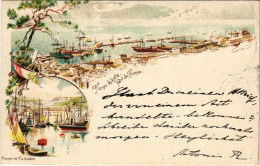 T2/T3 1897 (Vorläufer!) Fiume, Rijeka; Port De Fiume / Fiume Kikötője. Országos Ezredéves Kiállítás. Kincstári Levelezől - Unclassified