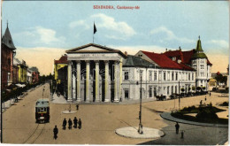 ** T2/T3 Szabadka, Subotica; Csokonai Tér, Villamos, Városi Színház. Vig Zsigmond Sándor Kiadása / Square, Tram, Theatre - Non Classés