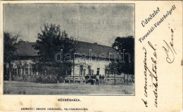 T3/T4 1902 Torontálvásárhely, Develák, Debelják, Debeljaca; Községháza. Krausz Ignácnál Kapható / Town Hall (r) - Ohne Zuordnung