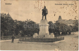 T3 1913 Zombor, Sombor; Schweidel József Szobra. Kaufmann Emil Kiadása / Statue (fl) - Zonder Classificatie