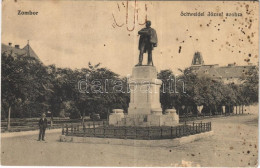 T3 1913 Zombor, Sombor; Schweidel József Szobra. Kaufmann Emil Kiadása / Statue (fl) - Ohne Zuordnung