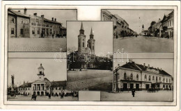 T2/T3 1942 Zombor, Sombor; Mozaiklap Városházával és Vadászkürt Szállodával / Multi-view Postcard With Town Hall And Hot - Sin Clasificación