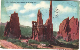 T3 1910 Colorado, Cathedral Spries, Garden Of The Gods, Horse-drawn Carriage (wet Damage) - Sin Clasificación