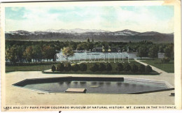 ** T3 Denver (Colorado), Lake And City Park From Colorado Museum Of Natural History, Mt. Evans In The Distance, From Pos - Ohne Zuordnung