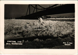 ** T2/T3 Wien, Vienna, Bécs; Eisstoss Bei Reichsbrücke. Foto F. Thim / Ice Jam On The Danube River (EK) - Sin Clasificación