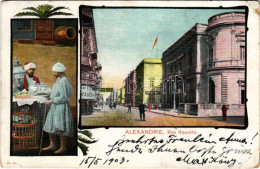 T3 1903 Alexandria, Alexandrie; Rue Rosette / Street View, Folklore (EB) - Non Classés