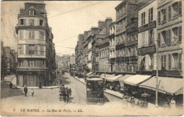 T4 Le Havre, La Rue De Paris, Hotel De La Jetée / Street View, Tram, Café, Restaurant And Hotel (b) - Unclassified