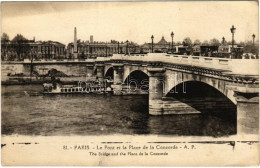 ** T2/T3 Paris, Le Pont Et La Place De La Concorde / The Bridge (EK) - Ohne Zuordnung