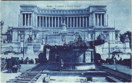 ** T3 Roma, Rome; I Cannoni A Piazza Venezia / Square, Italian Soldiers With Cannons Captured From The Austro-Hungarian  - Ohne Zuordnung