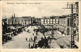 T2/T3 1920 Siracusa, Piazza Pancali E Corso Umberto I / Square, Street (EK) - Zonder Classificatie