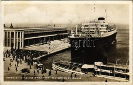 T2/T3 1936 Trieste, Trieszt; Stazione Marittima, Motonave "VULCANIA" / Maritime Station, Motor Ship (EK) - Ohne Zuordnung